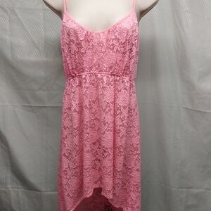 Victoria's Secret High Low Lace Dress, S, Coral, pre-owned